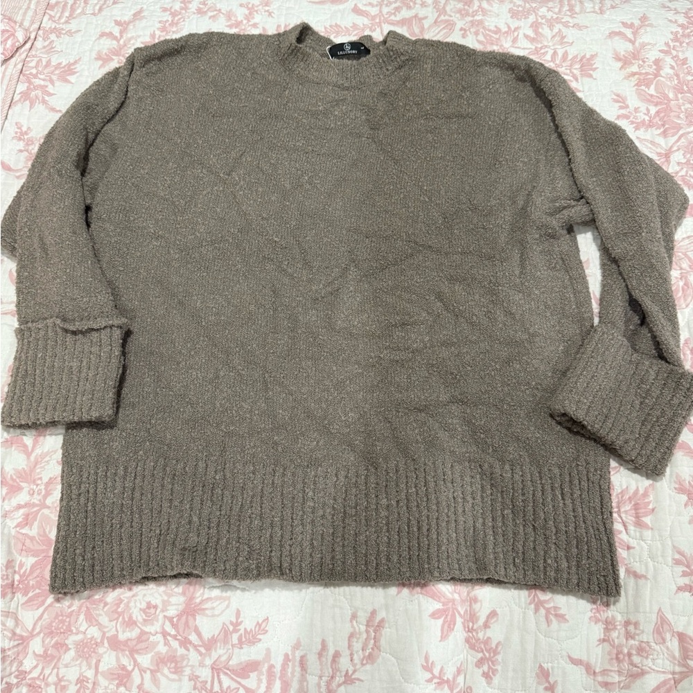 Cozy Brown Crew Neck Sweater